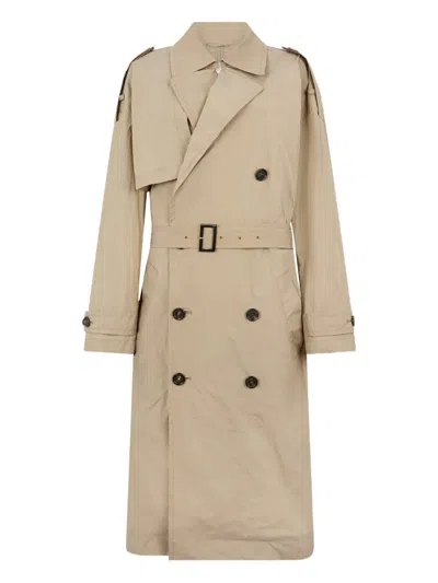 Dsquared2 Belt Double-breasted Trench Coat In Brown