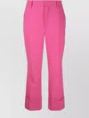 Dsquared2 Belt Loop Button Cuff Hem Trousers In Pink