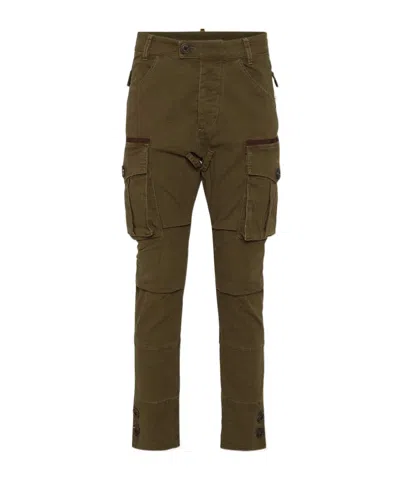 Dsquared2 Belt-loop Casual Pants In Green
