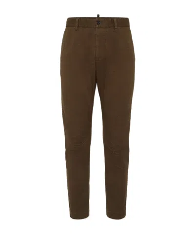 Dsquared2 Belt-loop Casual Pants In Green