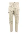 Dsquared2 Cotton Cargo Trouser With Logo Patch In Nude