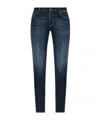 Dsquared2 Logo-plaque Cropped Jeans In Blue