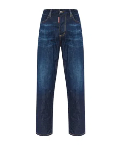 Dsquared2 Belt Loop Denim Trousers In Blue