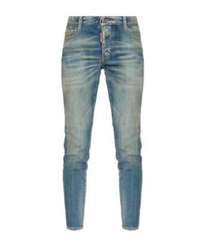 Dsquared2 Belt Loop Denim Trousers In Blue