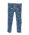 Dsquared2 Statue Of Liberty Printed Skinny Jeans In Blue