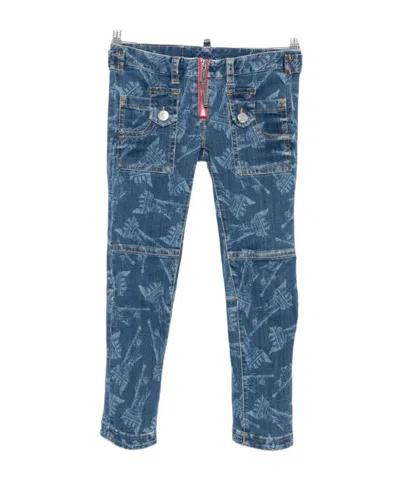 DSQUARED2 STATUE OF LIBERTY PRINTED SKINNY JEANS