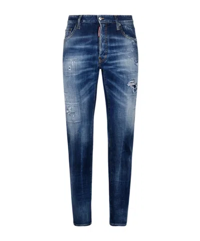 Dsquared2 Belt-loop Jeans In Blue