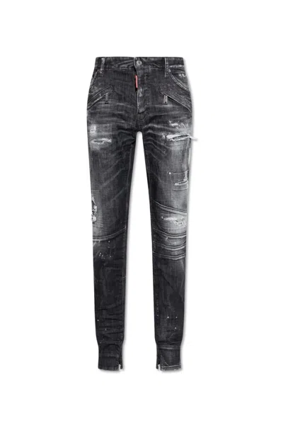 Dsquared2 Belt-loop Jeans In Black