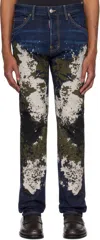 Dsquared2 Camo-wash Jeans In Black