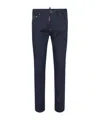 Dsquared2 Blue Jeans With Contrast Stitching And Logo Patch On The Back In Denim Man In Black