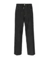 Dsquared2 Dsquared Black Stretch Denim Loose Wide-leg Jeans In Black