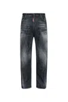 Dsquared2 Faded-effect Trousers In Black