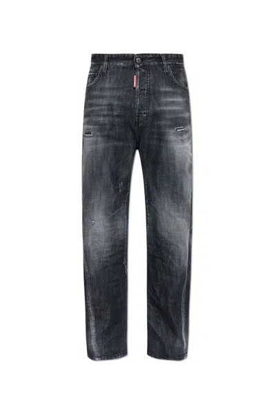 Dsquared2 Faded-effect Trousers In Gray