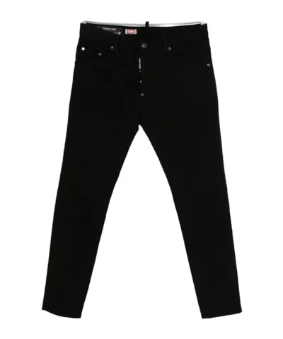 Dsquared2 Belt Loop Jeans In Black