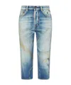 Dsquared2 Distressed Cropped Jeans In Blue