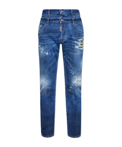 Dsquared2 Belt-loop Jeans In Blue