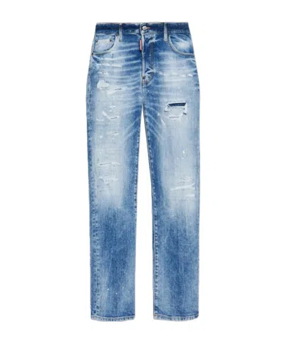 Dsquared2 Belt-loop Jeans In Blue
