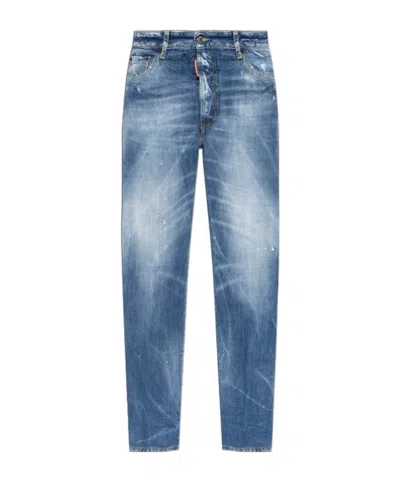 Dsquared2 Belt-loop Jeans In Blue