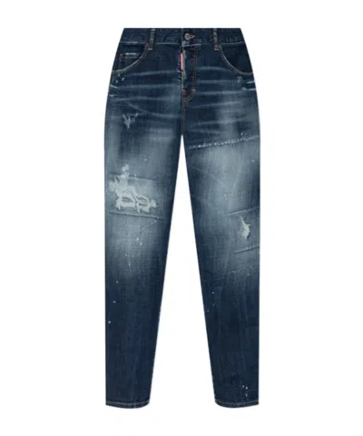 Dsquared2 Belt-loop Jeans In Blue