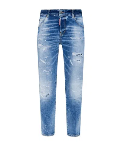 Dsquared2 Belt-loop Jeans In Blue