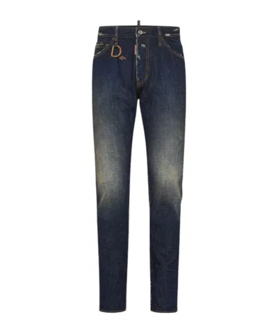 Dsquared2 Belt Loop Jeans In Blue