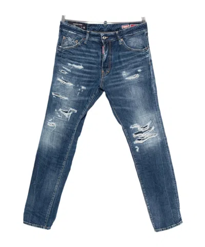 DSQUARED2 DSQUARED2 LOGO PATCH TEDDY DISTRESSED JEANS