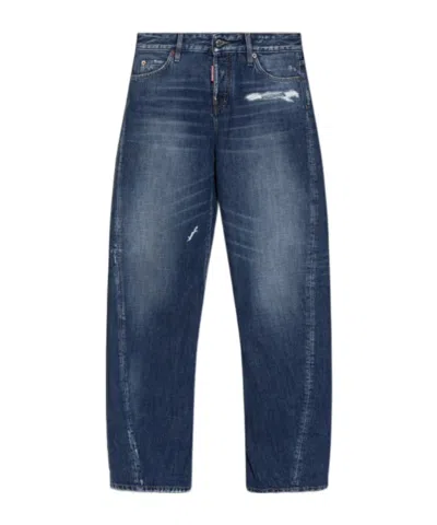 Dsquared2 Distressed Trousers In Blue