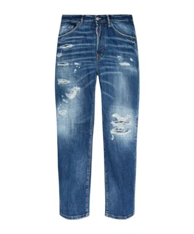Dsquared2 Bro Distressed Jeans In Blue