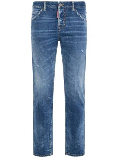 Dsquared2 Belt-loop Jeans In Blue