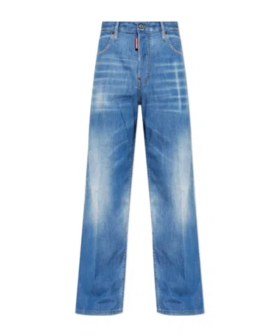 Dsquared2 Faded-effect Jeans In Blue