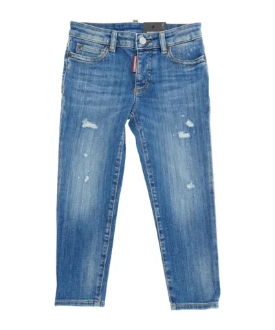 Dsquared2 Belt Loop Jeans In Blue