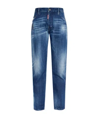 Dsquared2 Belt Loop Jeans In Blue