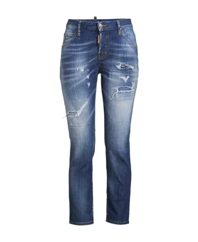 Dsquared2 Belt-loop Jeans In Blue