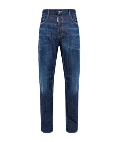 DSQUARED2 DSQUARED2 LOGO PATCH STRAIGHT-LEG JEANS