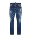 Dsquared2 Distressed Straight-leg Jeans In Blue