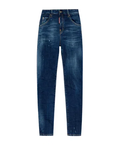 Dsquared2 Belt-loop Jeans In Blue
