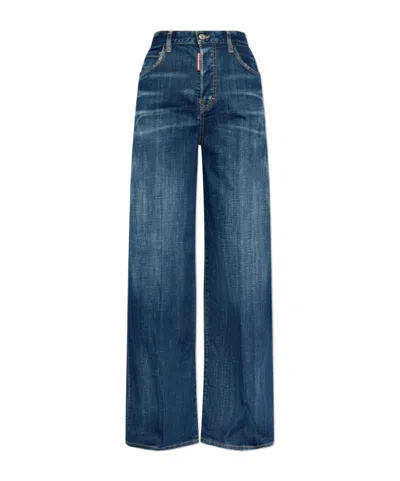 Dsquared2 Belt-loop Jeans In Blue