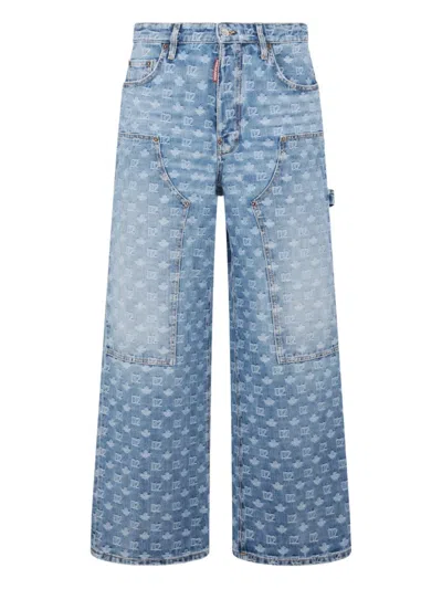 Dsquared2 Belt-loop Multiple-pocket Jeans In Blue