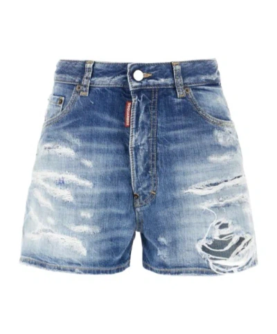 Dsquared2 Belt-loop Shorts In White