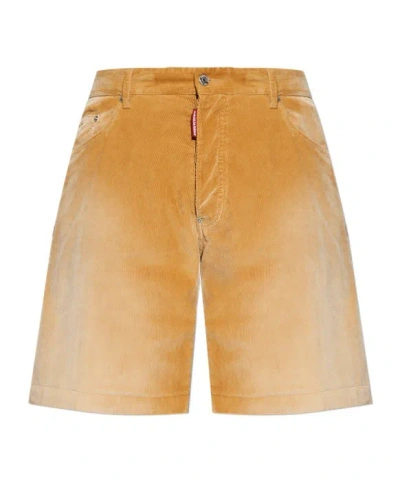 Dsquared2 Belt Loop Shorts In Orange