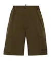 Dsquared2 Logo-print Cargo Shorts In Green