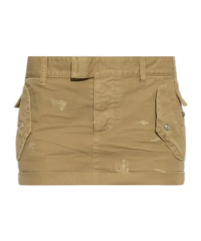DSQUARED2 DSQUARED2 POCET DETAILED DISTRESSED MINI SKIRT