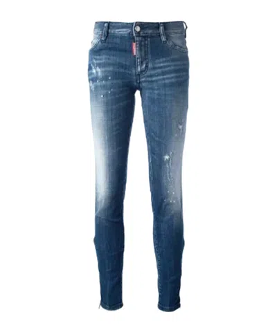Dsquared2 Belt Loops Jeans In Blue
