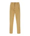 Dsquared2 Camel Cotton Chine Pant In Khaki