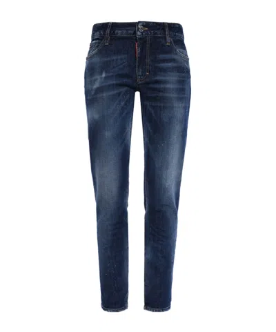 Dsquared2 Belt Ring Denim Trousers In Blue