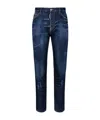 Dsquared2 Blue Jeans With Belt Loops And Logo Patch On The Rear In Blue