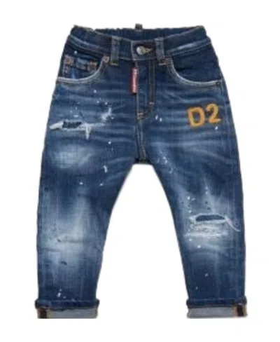 Dsquared2 Belt-strap Jeans In Blue