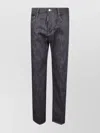 Dsquared2 Belted Contrast Stitched Five-pocket Trousers In Blue