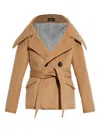 Dsquared2 Belted Double-breasted Jacket In Neutral