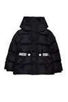 Dsquared2 Kids Belted Down Jacket In Black
